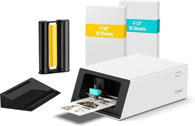 Main image of Liene PixCut S1 Photo Sticker Printer and Die Cutting Machine, All-in-One Machine for Crafts, Custom Labels and Gifts, Thermal Dye Sublimation, Printing