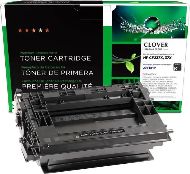 Main image of Clover Remanufactured High Yield Toner Cartridge Replacement for HP 37X (CF237X) | Black