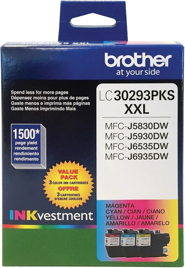 Main image of Brother LC30293PKS High Yield Ink Cartridge - Colour 3Pks Ink
