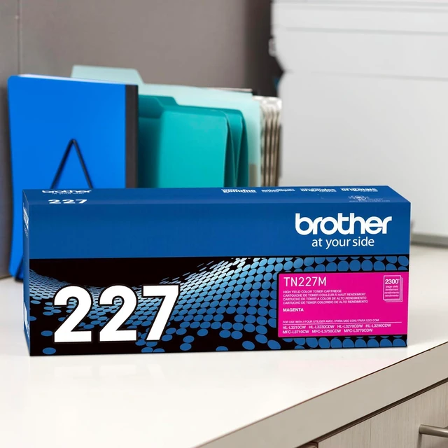 Alt view image 3 of 7 - Brother Original TN227M High-Yield Magenta Toner Cartridge, Higher Yield for Value, Toner Replacement cartridges, Toner for Brother Laser Printers HL-L3210CW, MFC-L3710CW, MFC-L3750CDW, and More