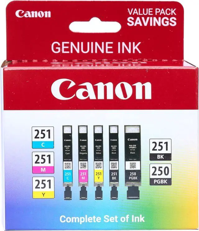 Main image of Canon PGI-250/ CLI-251 5 Color Amazon Pack