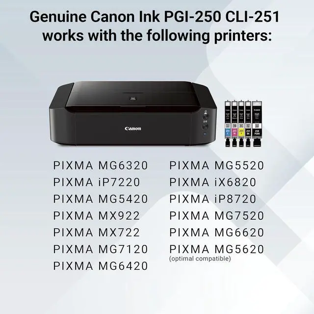 Alt view image 7 of 7 - Canon PGI-250/ CLI-251 5 Color Amazon Pack