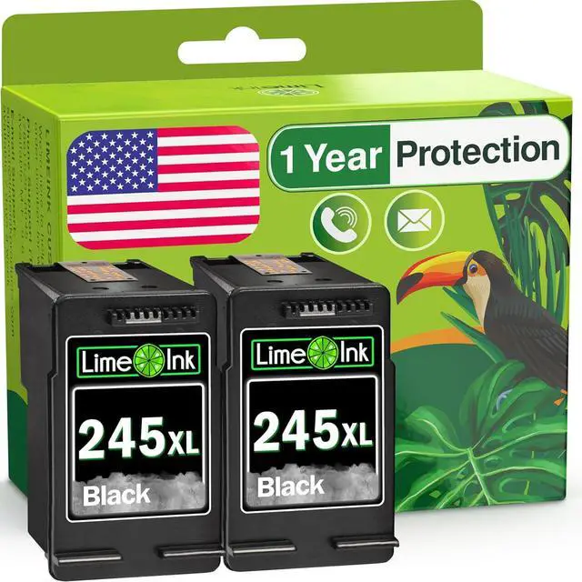 Main image of Limeink Remanufactured Ink Cartridges Replacement for PG-245XL High Yield for Pixma iP2820 MG2420 MG2520 MG2920 MG2924 MG2922 MX492 Shows Accurate Ink Level (2 Black)