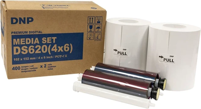 Alt view image 2 of 2 - DNP 2X 4x6" Dye Sub Media for DS620A Printer, 400 Prints Per Roll, 2 Piece