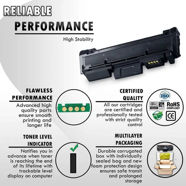 Alt view image 2 of 7 - 2 Inkfirst Compatible Toner Cartridges D118S D118L MLT-D118S Replacement for Samsung D118S D118L Xpress M3015DW M3065FW