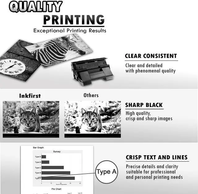 Alt view image 4 of 7 - Inkfirst® Toner Cartridge B710 (52123601) Compatible Remanufactured for Okidata B710 Black B710dn B710n B720dn B730dn B730n
