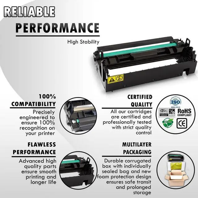Alt view image 2 of 7 - Inkfirst® Drum Unit KX-FA84 (KXFA84) Compatible Remanufactured for Panasonic KX-FA84 Drum KX-FL511 KX-FL541 KX-FL611 KX-FLM651
