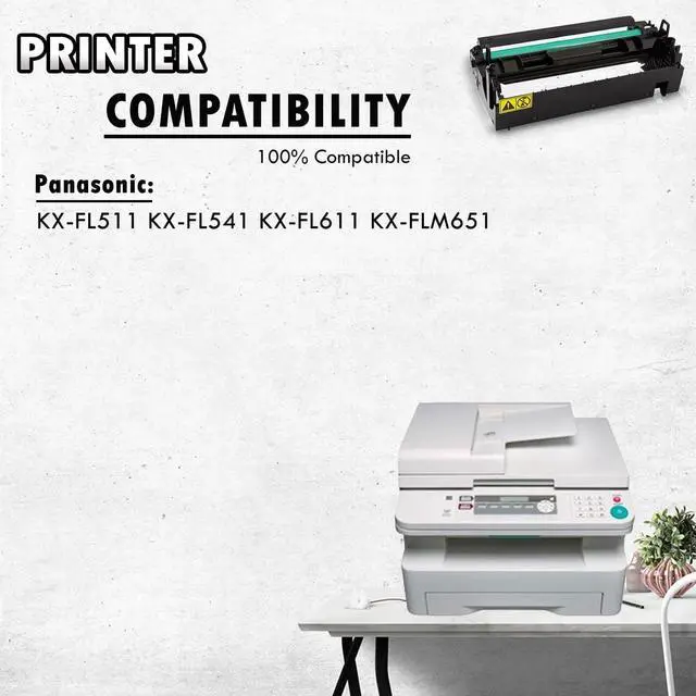 Alt view image 6 of 7 - Inkfirst® Drum Unit KX-FA84 (KXFA84) Compatible Remanufactured for Panasonic KX-FA84 Drum KX-FL511 KX-FL541 KX-FL611 KX-FLM651
