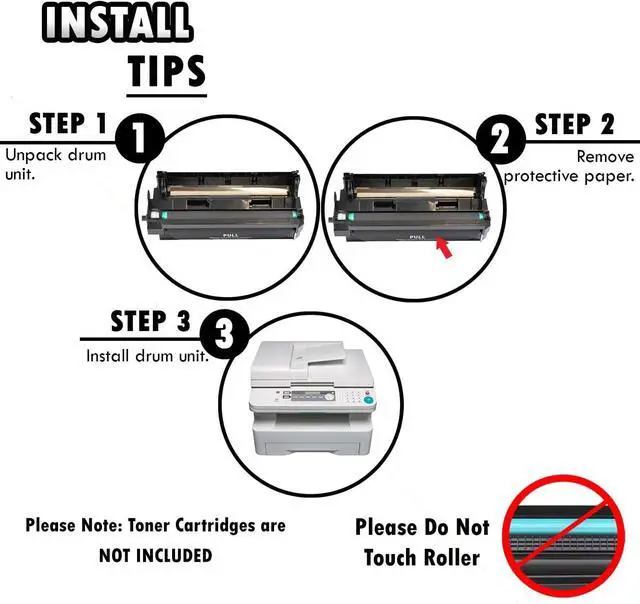 Alt view image 5 of 7 - Inkfirst® Drum Unit KX-FA84 (KXFA84) Compatible Remanufactured for Panasonic KX-FA84 Drum KX-FL511 KX-FL541 KX-FL611 KX-FLM651