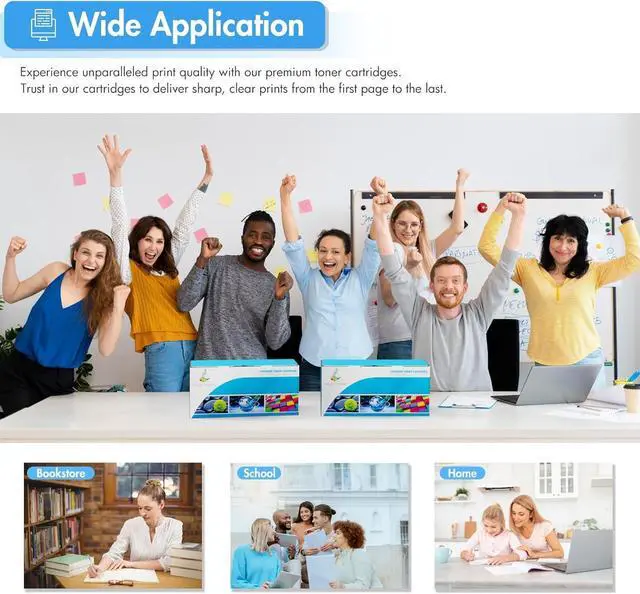 Alt view image 7 of 7 - 202A M281fdw Toner Cartridges for HP 202 202X CF500A CF500X 4 Pack
