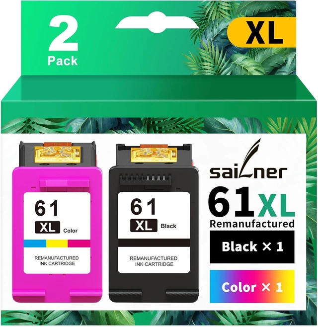 Main image of 61 Ink Cartridge Combo Pack Remanufactured Ink Cartridge Replacement for for HP Ink 61 61XL for Envy 4500 4501 4502 5530 Officejet 4630 4635 Deskjet 1000 1010 1510 2540 2541 2542 Series Printer 61