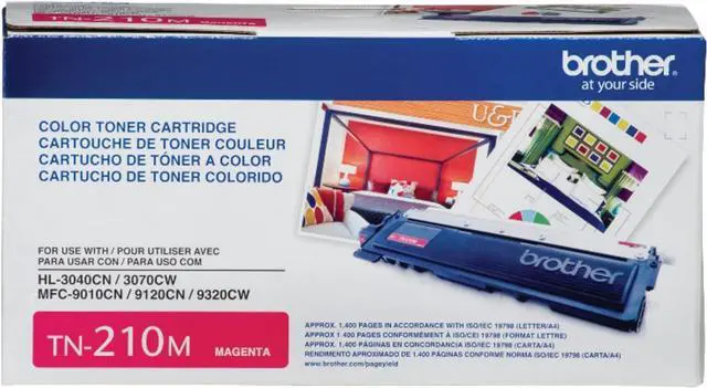Main image of Brother TN210M Standard Yield Magenta Toner Cartridge, Original Toner Replacement cartridges, Toner for Brother Laser Printers HL-3040CN, HL-3045CN, HL-3070CW, MFC-9010CN, MFC-9125CN and More