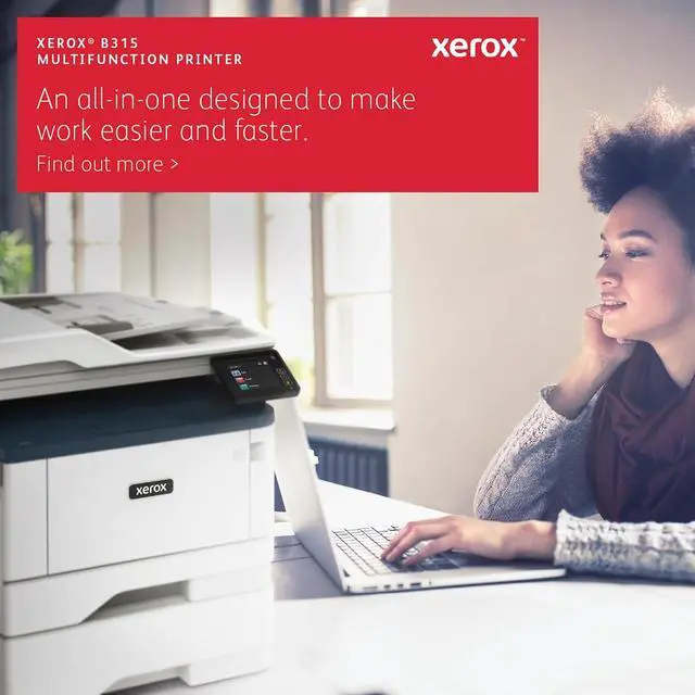 Alt view image 5 of 7 - Xerox B315DNI All-in-One, Laser, B&W, Wireless, RADF, Letter, Print, Scan, Copy, Fax, Energy Star Certified, Up to 42PPM