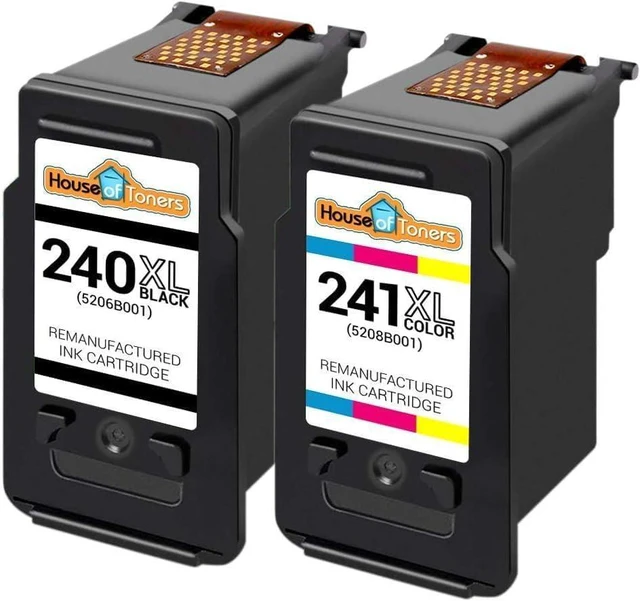 Alt view image 2 of 7 - Houseoftoners Remanufactured Ink Cartridge Replacement for Canon PG-240XL CL-241XL 240 XL 241 XL for PIXMA MG2120 MG3220 MG3222 MG3520 MG3620 MX432 MX452 MX472 MX532 TS5120 (1 Black 1 Color, 2PK)