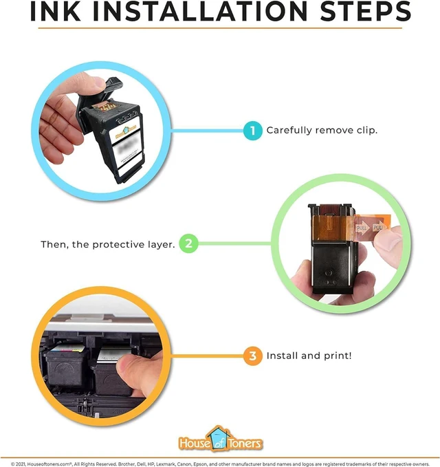 Alt view image 7 of 7 - Houseoftoners Remanufactured Ink Cartridge Replacement for Canon PG-240XL CL-241XL 240 XL 241 XL for PIXMA MG2120 MG3220 MG3222 MG3520 MG3620 MX432 MX452 MX472 MX532 TS5120 (1 Black 1 Color, 2PK)