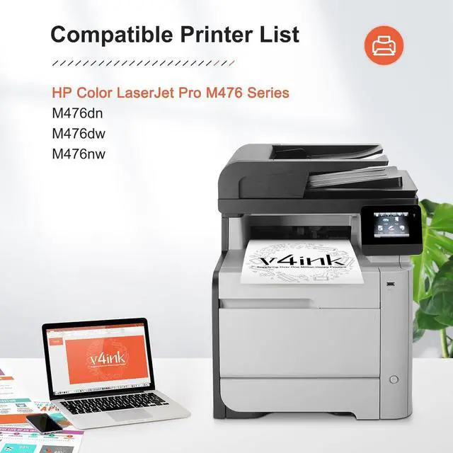Alt view image 5 of 7 - v4ink Remanufactured Toner Cartridge Replacement for HP 312X 312A CF380A CF380X Toner Cartridge Ink for use with HP Pro MFP M476nw M476dn M476dw M476 Printer 1PK High Yield Black