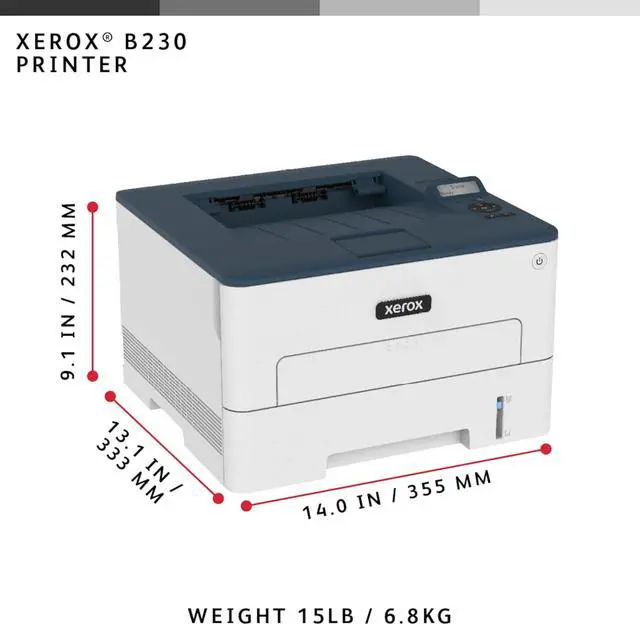 Alt view image 2 of 7 - Xerox B230/DNI Printer - 36 ppm Black and White Laser, Wireless