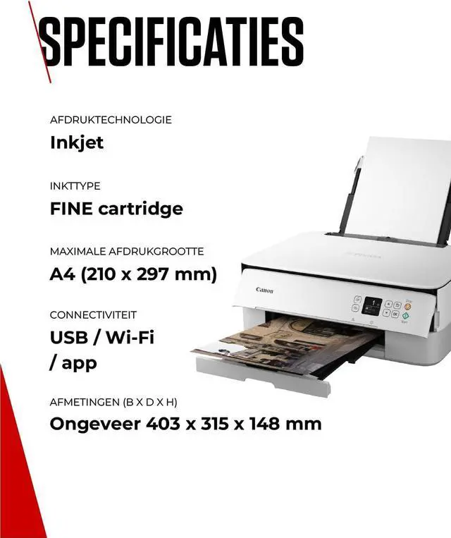 Alt view image 6 of 7 - Canon Multifunction Pixma TS5351i WiFi White