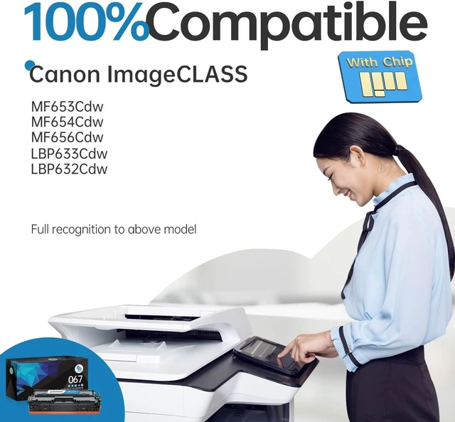 Alt view image 2 of 6 - Gotoners 067 Toner Compatible with Canon 067 067H CRG067 with Chip Cartridge for Canon Color ImageCLASS MF650 MF656Cdw LBP632Cdw MF653Cdw MF654Cdw LBP633Cdw Printer (4-Pack)