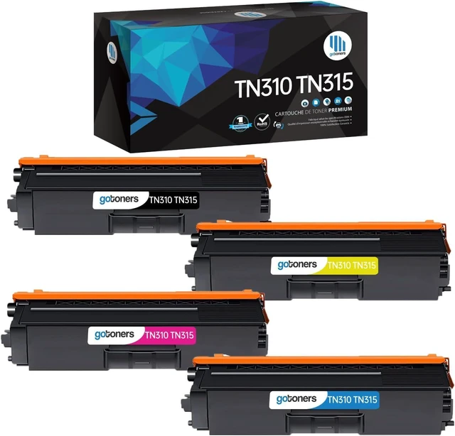 Main image of Gotoners 1 Set of 4 TN310 TN-310 TN315 TN-315 Toner for Brother MFC-9970CDW MFC-9460CDW HL-4570CDWT HL-4150CDN MFC-9560CDN HL-4570CDW, TN315BK TN315C TN315M TN315Y
