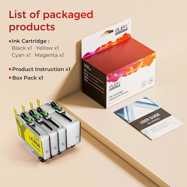 Alt view image 5 of 7 - ejet LC406 Ink Cartridges LC406xl Compatible for Brother LC406 Ink Cartridges for Brother Printer Use with MFC-J4335DW Printers