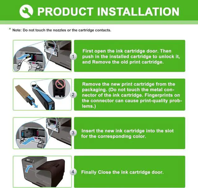 Alt view image 5 of 7 - 970XL 971XL Ink Cartridges Replacement for X451dw X576dw X551dw Printer