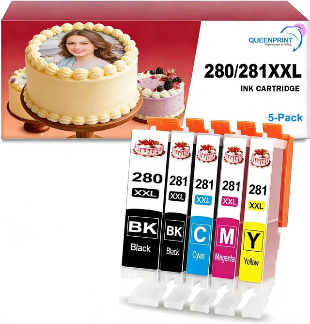 Main image of 5-Pack PGI-280XXL CLI-281XXL Ink Compatible 280XL 281XL Ink Cartridges Replacement for Canon Printer PIXMA ts702 TR8620a