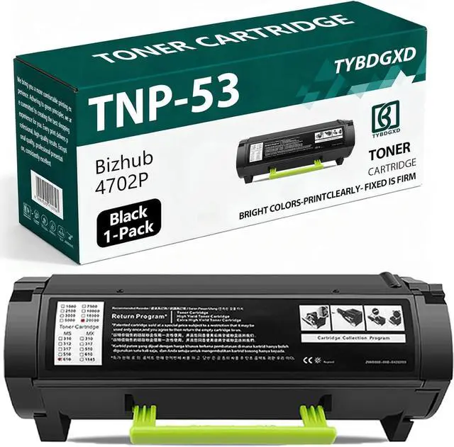 Main image of TNP-56 TNP56 AADW030 TNP-53 TNP53 AADW011 High Yield Toner Cartridge Compatible for Konica Minolta Compatible Replacement for Konica Minolta Bizhub 4702P Printers,TNP-53-1Pack