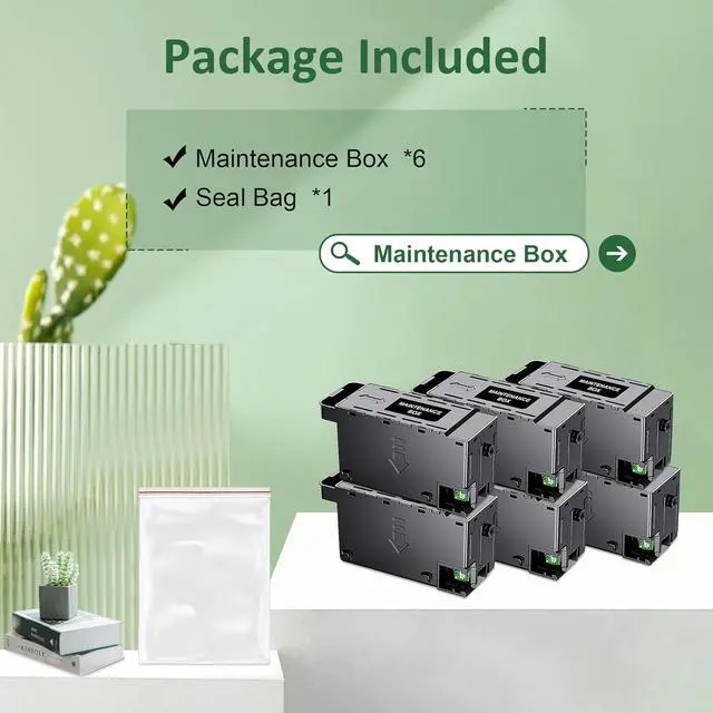 Alt view image 2 of 7 - Remanufactured C9345 Ink Maintenance Box Replacement for C9345 C12C934591 PXMB9 Compatible for WF-7840 ET-8550 WF-7820 WF-7310 ET-8500 ET-16600 ET-5850 ET-5800 EC-C7000 ET-16650 Printers (6 Pack)