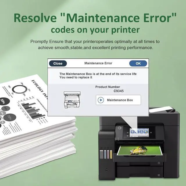 Alt view image 5 of 7 - Remanufactured C9345 Ink Maintenance Box Replacement for C9345 C12C934591 PXMB9 Compatible for WF-7840 ET-8550 WF-7820 WF-7310 ET-8500 ET-16600 ET-5850 ET-5800 EC-C7000 ET-16650 Printers (6 Pack)
