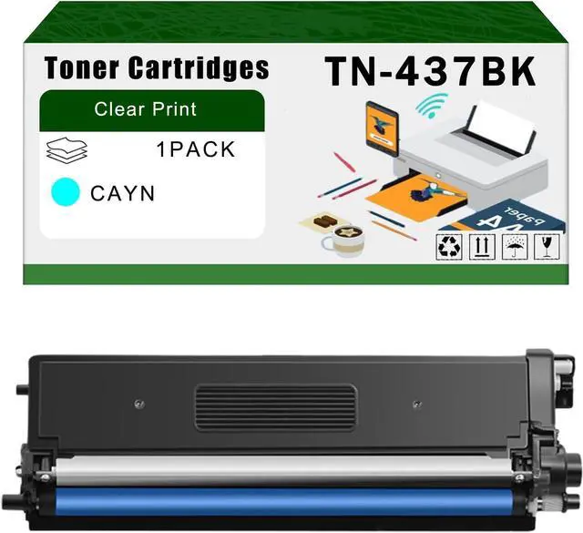 Main image of Compatible for Brother TN-437BK Toner Cartridges TN437 MFC-L8895CDW MFC-L8900CDW MFC-L8905CDW Printers, High Yield 5500 Pages Bright Clear Colors (1 Pack Cyan)