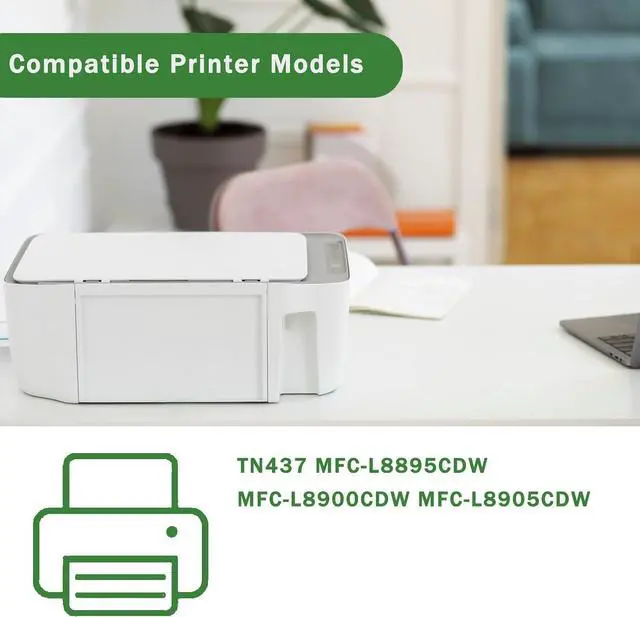 Alt view image 2 of 7 - Compatible for Brother TN-437BK Toner Cartridges TN437 MFC-L8895CDW MFC-L8900CDW MFC-L8905CDW Printers, High Yield 5500 Pages Bright Clear Colors (1 Pack Cyan)
