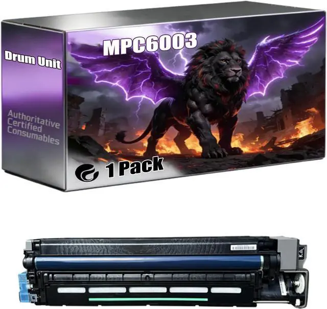 Main image of MPC6003 Drum Unit Compatible for Ricoh MP C3003 MP C3503 MP C4503 MP C5503 MP C6003 Printers, with Chip, High Yield 80000 Pages, Vivid Colors (1 Pack Black)