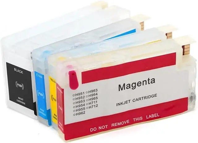 Alt view image 2 of 5 - 963 964 964XL Refill Ink Cartridge with Disposable Chip for H-*/P O-fficejet Pro 9010 9012 9015 9016 9018 9019 9020 9025