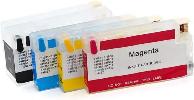Alt view image 3 of 5 - 963 964 964XL Refill Ink Cartridge with Disposable Chip for H-*/P O-fficejet Pro 9010 9012 9015 9016 9018 9019 9020 9025