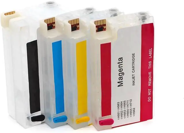 Alt view image 4 of 5 - 963 964 964XL Refill Ink Cartridge with Disposable Chip for H-*/P O-fficejet Pro 9010 9012 9015 9016 9018 9019 9020 9025