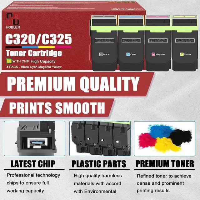Alt view image 4 of 7 - C320 C325 Toner Cartridges Compatible for Xerox 006R04831 006R04828 006R04829 006R04830 Toner Cartridge Work for Xerox C320 C320DNI C325 C325DNI Printers