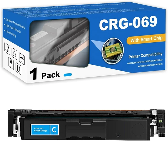 Main image of Cartridge 069 Toner Cartridges Compatible for Canon ImageCLASS LBP673Cdw LBP674Cx LBP674Cdw MF752Cdw MF753Cdw MF751Cdw MF756Cx Printers, High Yield - 2100 Pages Cyan
