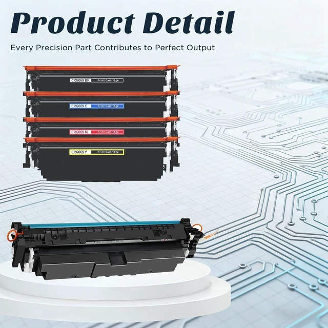 Alt view image 4 of 7 - Cartridge 069 Toner Cartridges Compatible for Canon ImageCLASS LBP673Cdw LBP674Cx LBP674Cdw MF752Cdw MF753Cdw MF751Cdw MF756Cx Printers, High Yield - 2100 Pages Cyan