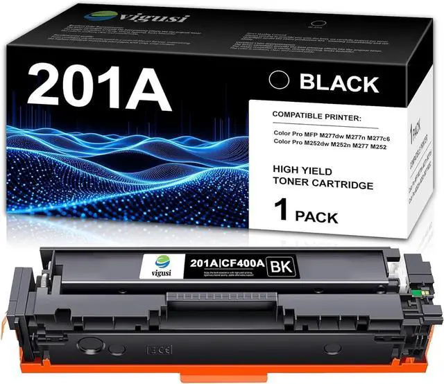 Main image of 201A Black Toner Cartridge 1-Pack (1,600 Pages) Compatible 201A Replacement for HP 201A Color Pro MFP M277dw M277n M277c6 Color Pro M252dw M252n M277 M252 Printer | CF400A