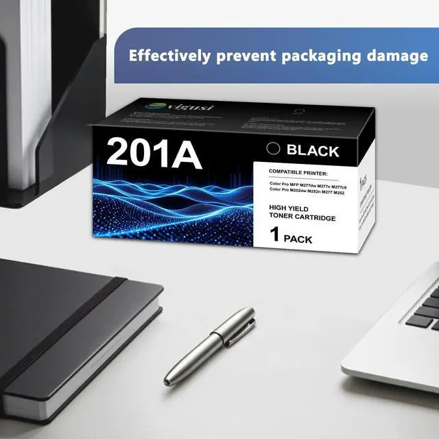 Alt view image 5 of 6 - 201A Black Toner Cartridge 1-Pack (1,600 Pages) Compatible 201A Replacement for HP 201A Color Pro MFP M277dw M277n M277c6 Color Pro M252dw M252n M277 M252 Printer | CF400A