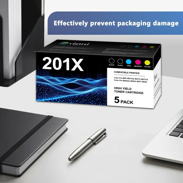 Alt view image 5 of 6 - 201A Toner CartridgesCompatible 201A Replacement for HP 201A Toner Cartridge Color Pro MFP M277dw M277n M277c6 Color Pro M252dw M252n M277 M252 Toner (Black, Cyan, Magenta, Yellow, 5-Pack) | CF400A