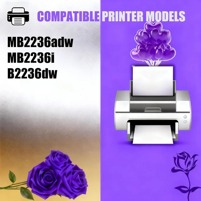 Alt view image 2 of 7 - B221X00 Toner Cartridge Compatible for Lexmark MB2236adw MB2236i B2236dw Printers, High Yield 7000 Pages, Vivid Colors and Clear Printing (2-Pack Black)
