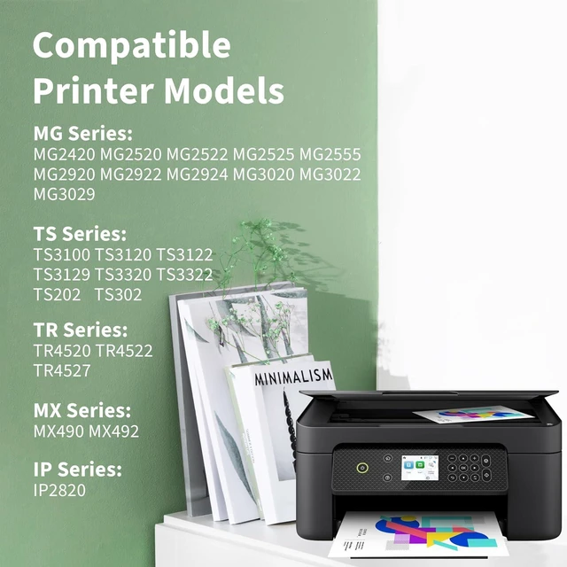 Alt view image 2 of 6 - 245XL 246XL Ink Cartridges Combo Pack Replacement for Canon 245XL 246XL PG-245XL CL-246XL Printer Ink for Canon Pixma TS202 TS3122 TR4520 TR4522 MG2500 MG2522 MX490 MX492 Printer (1 Black, 1 Color)