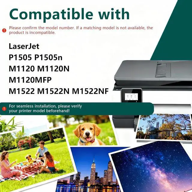 Alt view image 2 of 7 - 36A CB436A High Yield Black 2,000 Pages Toner Cartridge Compatible for HP Compatible Replacement for HP LaserJet P1505 P1505n M1120 M1120N M1120MFP M1522 M1522N M1522NF Printers,1-Pack