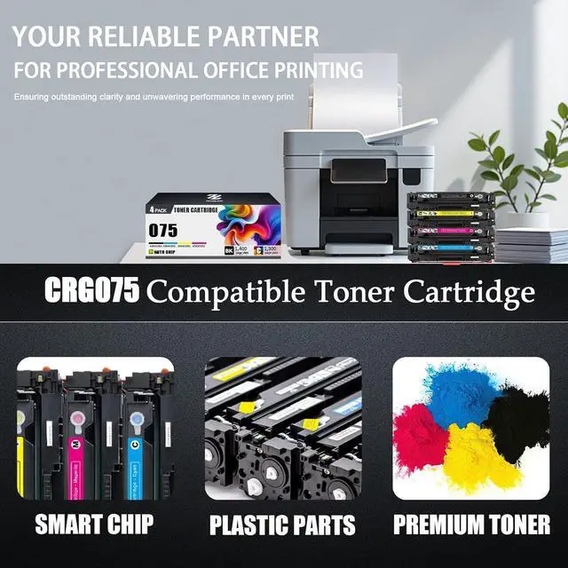 Alt view image 4 of 7 - CRG075 Toner Cartridges Compatible for Canon 075 6365C001AA Black Toner Cartridge Work for Canon ImageClass LBP646Cdw LB647Cdw MF662Cdw MF663Cdw MF665Cdw