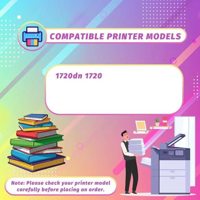Alt view image 2 of 7 - Compatible with Dell MW558 Toner Cartridge Work for Dell 1720dn 1720 Printers, High Yield 45000 Pages, Professional Printing with Chip (1 Pack Black)