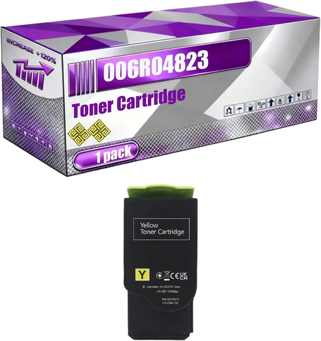 Main image of 006R04823 Toner Cartridge Compatible for Xerox C320 C325 Printers, High Yield 3200 Pages, Vivid Colors and Clear Printing (1 Pack Yellow)