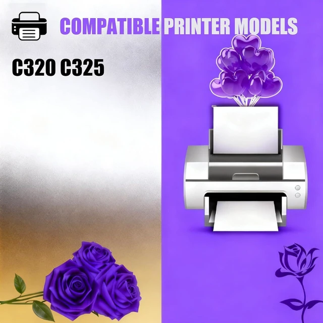 Alt view image 2 of 7 - 006R04823 Toner Cartridge Compatible for Xerox C320 C325 Printers, High Yield 3200 Pages, Vivid Colors and Clear Printing (1 Pack Yellow)