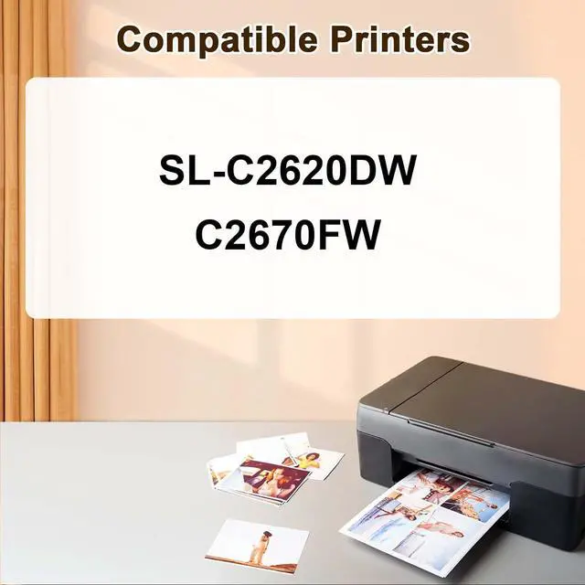 Alt view image 2 of 7 - CLT-505L CLT-K505L CLT-C505L CLT-M505L CLT-Y505L Toner Cartridge High-Yield Compatible for Samsung SL-C2620DW C2670FW Printers 4 Pack - GS